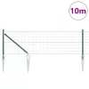 Kerítés oszlopokkal Zöld 0,6 x 10 m Acél