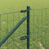 Kerítés oszlopokkal Zöld 0,6 x 10 m Acél