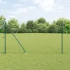 Kerítés oszlopokkal Zöld 1.5 x 10 m Acél