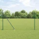 Kerítés oszlopokkal Zöld 1.5 x 10 m Acél
