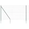 Kerítés oszlopokkal Zöld 1.5 x 10 m Acél