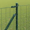 Kerítés oszlopokkal Zöld 1.5 x 10 m Acél