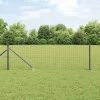 Kerítés oszlopokkal Szürke 0.8 x 10 m Acél