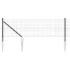 Kerítés oszlopokkal Szürke 0.8 x 10 m Acél