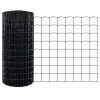Kerítés oszlopokkal Szürke 0.8 x 10 m Acél