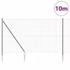 Kerítés oszlopokkal Szürke 1.6 x 10 m Acél
