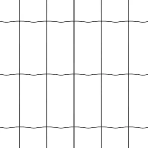 Kerítés oszlopokkal Szürke 0.8 x 10 m Acél