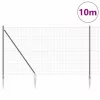 Kerítés oszlopokkal Szürke 1.6 x 10 m Acél