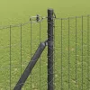 Kerítés oszlopokkal Szürke 1.6 x 10 m Acél