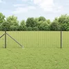 Kerítés oszlopokkal Szürke 0,6 x 25 m Acél