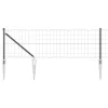 Kerítés oszlopokkal Szürke 0,6 x 25 m Acél