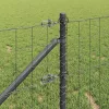 Kerítés oszlopokkal Szürke 0,6 x 25 m Acél
