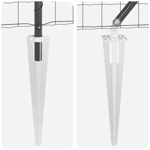 Kerítés oszlopokkal Szürke 0,6 x 25 m Acél