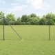 Kerítés oszlopokkal Szürke 1 x 25 m Acél