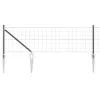 Kerítés oszlopokkal Szürke 0.8 x 25 m Acél