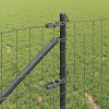 Kerítés oszlopokkal Szürke 0,6 x 10 m Acél