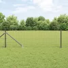 Kerítés oszlopokkal Szürke 0.8 x 10 m Acél