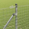 Kerítés oszlopokkal Ezüst 1.4 x 10 m Acél
