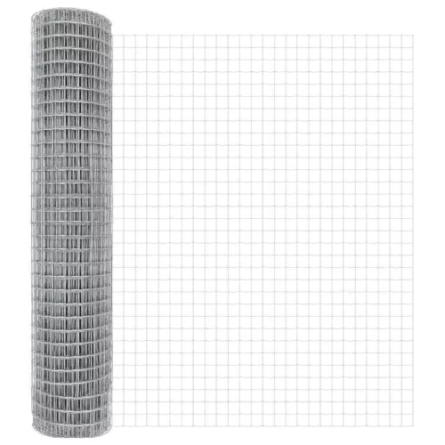 Kerítés oszlopokkal Ezüst 1.6 x 10 m Acél