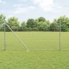 Kerítés oszlopokkal Ezüst 1.4 x 10 m Acél