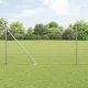 Kerítés oszlopokkal Ezüst 1.4 x 10 m Acél