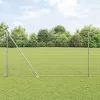 Kerítés oszlopokkal Ezüst 1.5 x 10 m Acél