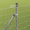Kerítés oszlopokkal Ezüst 1.5 x 10 m Acél