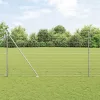 Kerítés oszlopokkal Ezüst 1.6 x 10 m Acél
