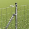 Kerítés oszlopokkal Ezüst 1.6 x 10 m Acél