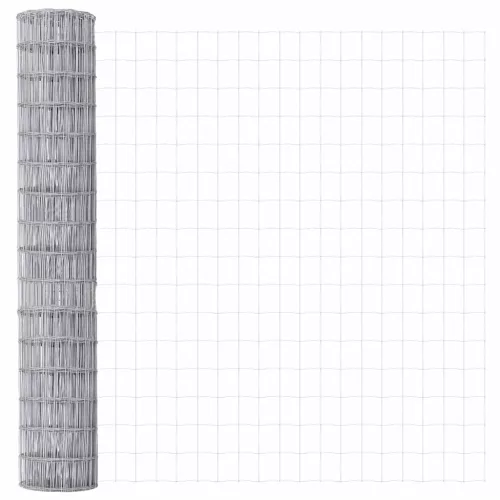 Kerítés oszlopokkal Ezüst 1.6 x 10 m Acél