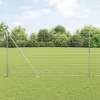 Kerítés oszlopokkal Ezüst 1.6 x 10 m Acél