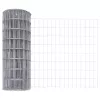 Kerítés oszlopokkal Ezüst 0.8 x 25 m Acél