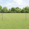 Kerítés oszlopokkal Ezüst 0,4 x 10 m Acél