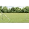 Kerítés oszlopokkal Ezüst 0,6 x 10 m Acél