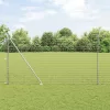 Kerítés oszlopokkal Ezüst 1.6 x 10 m Acél