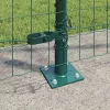Kerítés oszlopokkal Zöld 1.2 x 10 m Acél
