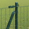 Kerítés oszlopokkal Zöld 1.2 x 10 m Acél