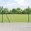 Kerítés oszlopokkal Zöld 1.4 x 10 m Acél