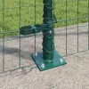 Kerítés oszlopokkal Zöld 1.4 x 10 m Acél