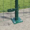 Kerítés oszlopokkal Zöld 1.2 x 10 m Acél