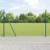 Kerítés oszlopokkal Zöld 1.6 x 10 m Acél