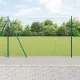 Kerítés oszlopokkal Zöld 1.6 x 10 m Acél