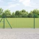 Kerítés oszlopokkal Zöld 1 x 25 m Acél