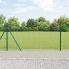Kerítés oszlopokkal Zöld 0.8 x 25 m Acél