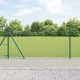 Kerítés oszlopokkal Zöld 0.8 x 25 m Acél