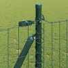 Kerítés oszlopokkal Zöld 1 x 25 m Acél