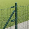 Kerítés oszlopokkal Zöld 0,4 x 25 m Acél