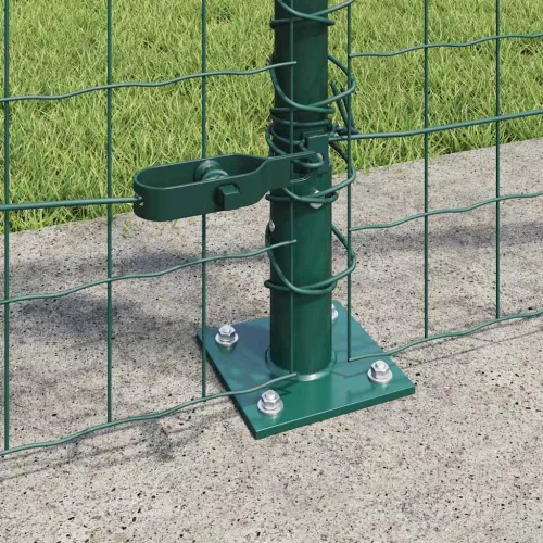 Kerítés oszlopokkal Zöld 0.8 x 25 m Acél