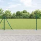 Kerítés oszlopokkal Zöld 1 x 25 m Acél