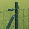 Kerítés oszlopokkal Zöld 1 x 25 m Acél